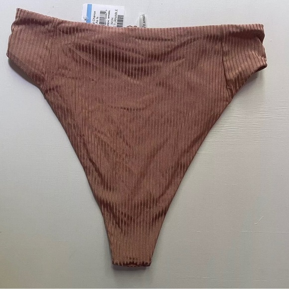 NWT VITAMIN A SWIM ECORIB SIENNA HIGH WAIST BIKINI BOTTOM (14/DD) in PINK SANDS - Picture 3 of 4
